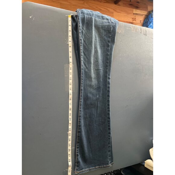 American Eagle Outfitters Kick Boot Jeans Size 6 Blue Denim Cowgirl Western Rode - Picture 9 of 13